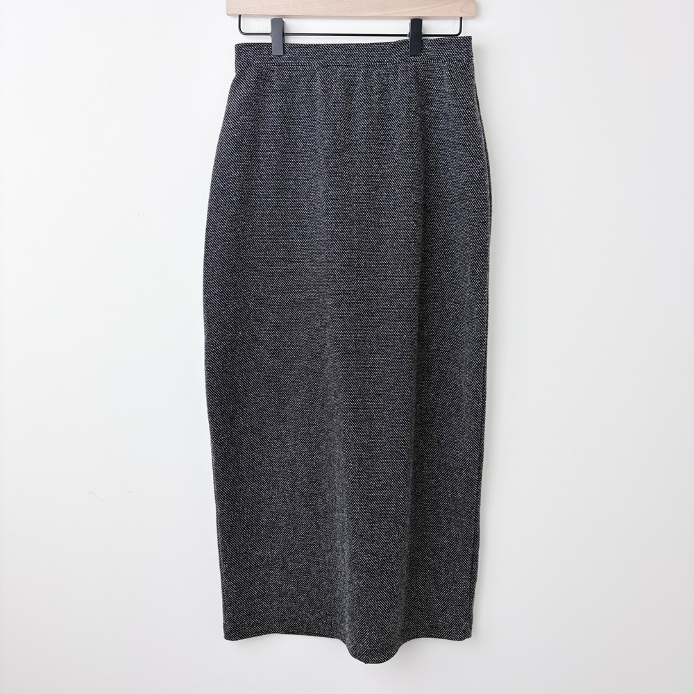 Vintage‎ Worthington Knits Pencil Skirt M Tweed Dark Academia Minimalist Classic